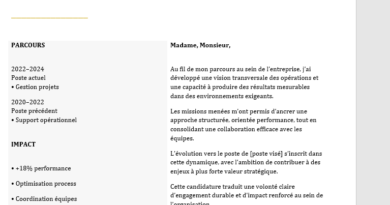 Lettre de motivation promotion interne