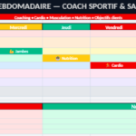 Planning Hebdomadaire Excel pour Salle de Sport