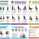 Affiches PCG Gym Douce exercices équilibre seniors applicables au quotidien Affiches PCG Gym Douce Senior conçues pour les gestes du quotidien
