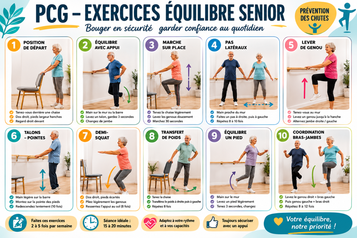 Affiches PCG Gym Douce Senior pour une pratique quotidienne