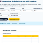 Générateur Bullet Journal : créez un organisateur A4 et imprimer entièrement personnalisé