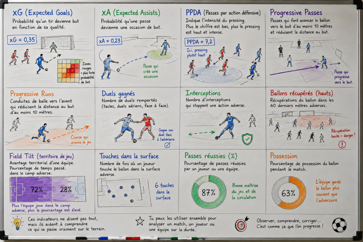 ⚽ Les indicateurs qui font parler un match
