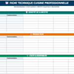 Fiche technique cuisine : modèles Excel, PDF, Word et CAP Cuisine image