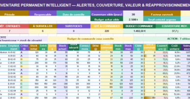 Inventaire permanent excel
