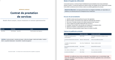 Contrat de prestation de services